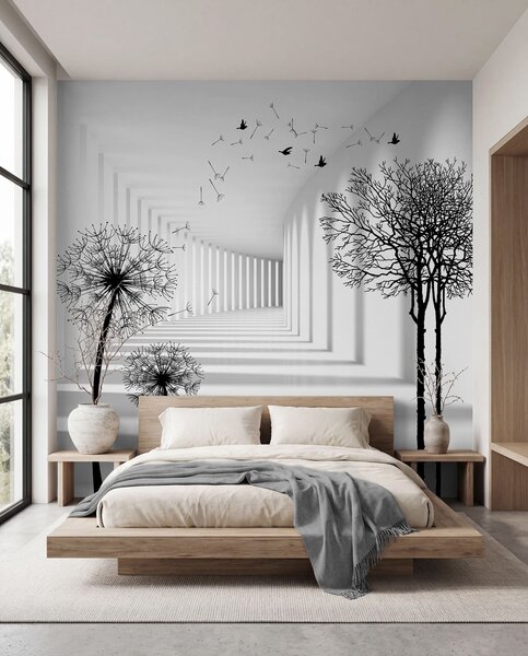 Carta da parati Profondità e luce, Carta da parati in Bianco e Nero, u37803d1 : Uwalls.it