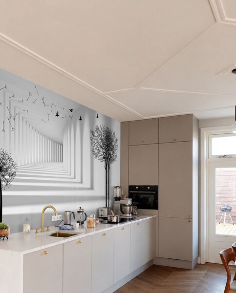 Carta da parati Profondità e luce, Carta da parati in Bianco e Nero, u37803d2 : Uwalls.it