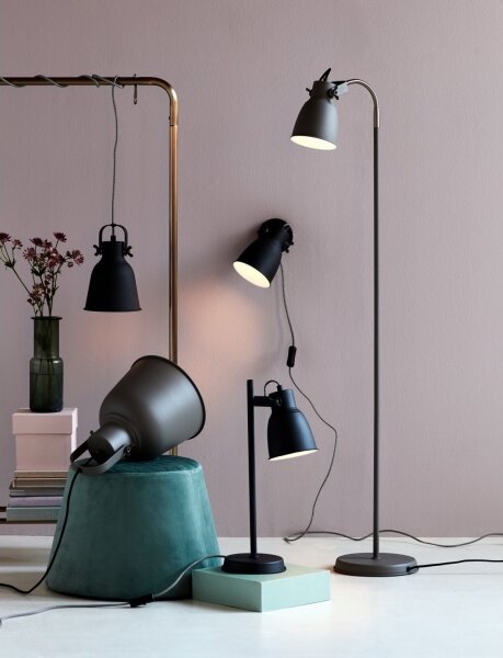 Nordlux - Lampadario a sospensione con filo ADRIAN 1xE27/25W/230V diametro 16 cm antracite