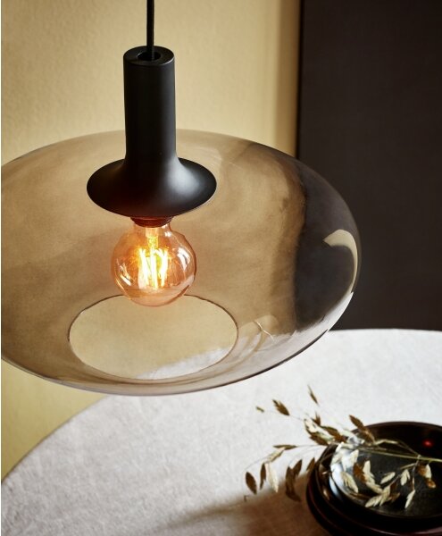 Nordlux - Lampadario a sospensione con filo ALTON 1xE27/60W/230V nero
