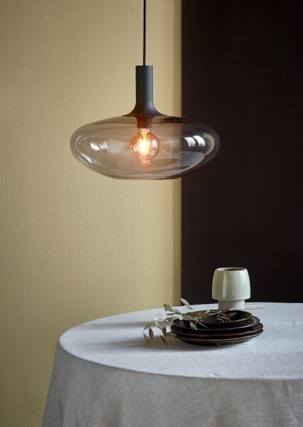 Nordlux - Lampadario a sospensione con filo ALTON 1xE27/60W/230V nero