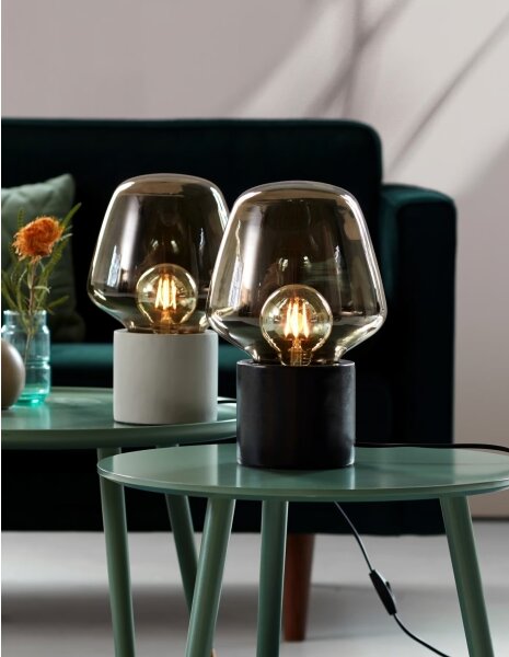 Nordlux - Lampada da tavolo CHRISTINA 1xE27/25W/230V calcestruzzo/nero
