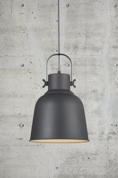 Nordlux - Lampadario a sospensione con filo ADRIAN 1xE27/40W/230V diametro 25 cm antracite