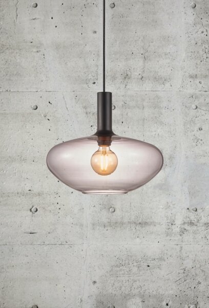 Nordlux - Lampadario a sospensione con filo ALTON 1xE27/60W/230V nero