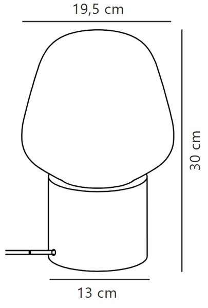 Nordlux - Lampada da tavolo CHRISTINA 1xE27/25W/230V calcestruzzo/nero