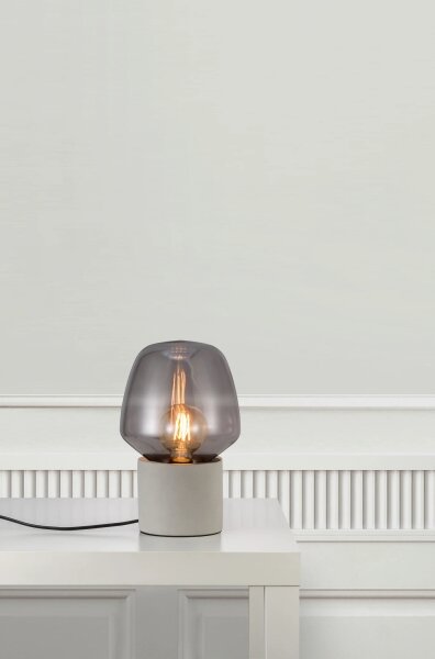 Nordlux - Lampada da tavolo CHRISTINA 1xE27/25W/230V calcestruzzo/nero