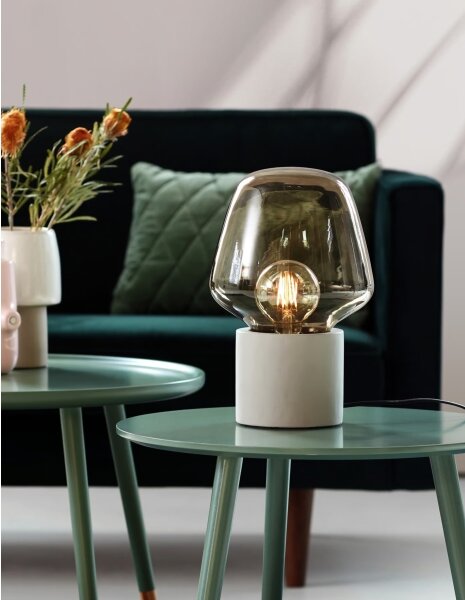 Nordlux - Lampada da tavolo CHRISTINA 1xE27/25W/230V calcestruzzo/nero