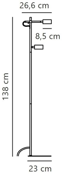 Nordlux - Lampada da terra dimmerabile a LED CLYDE 2xLED/4W/230V