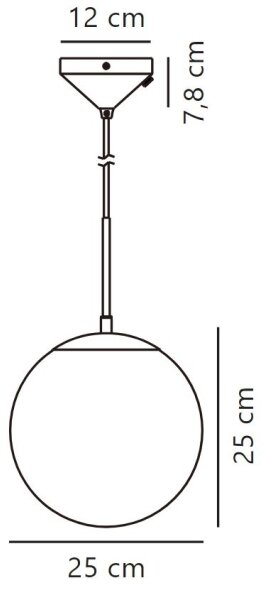 Nordlux - Lampadario a sospensione con filo GRANT 1xE27/25W/230V diametro 25 cm