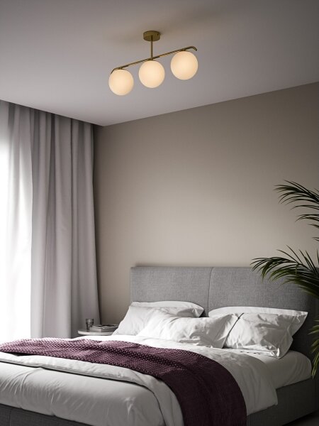 Nordlux - Lampadario a sospensione con supporto rigido GRANT 3xE14/25W/230V oro