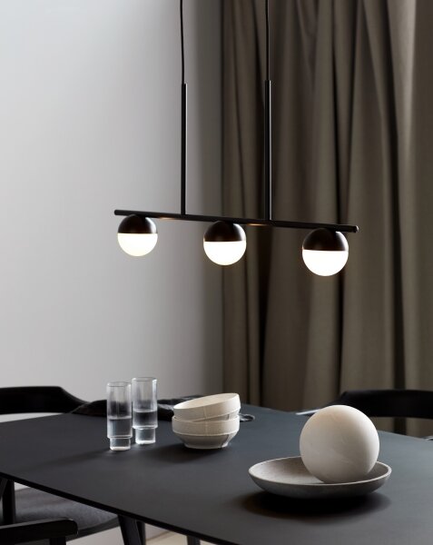 Nordlux - Lampadario a sospensione con filo CONTINA 3xG9/5W/230V nero