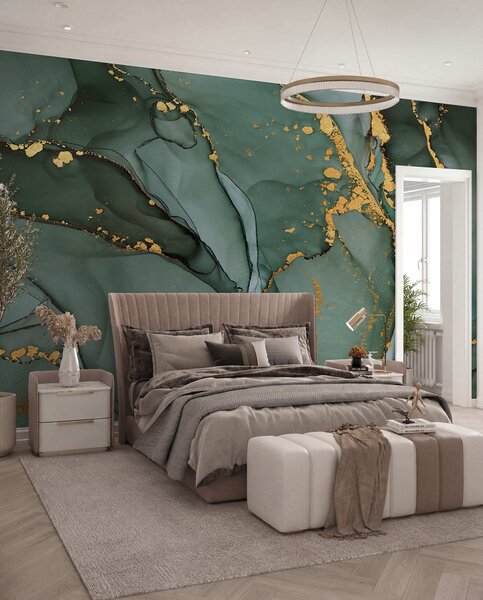 Carta da parati Marmo Onice di lusso con crepe metalliche, Carta da parati lastrazione, u50235d2 : Uwalls.it