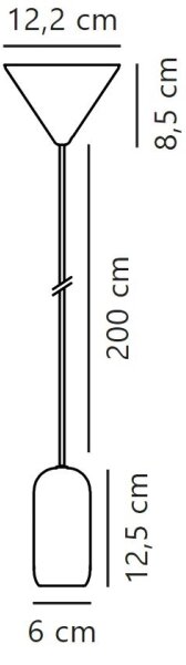 Nordlux - Lampadario a sospensione con filo NOTTI 1xE27/40W/230V nero