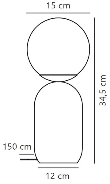 Nordlux - Lampada da tavolo NOTTI 1xE14/25W/230V nero