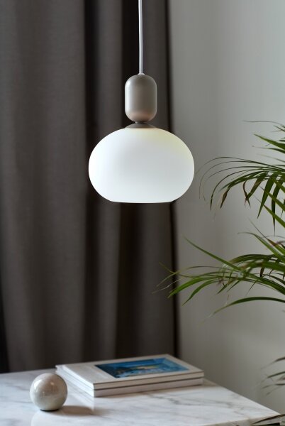 Nordlux - Lampadario a sospensione con filo NOTTI 1xE27/40W/230V grigio