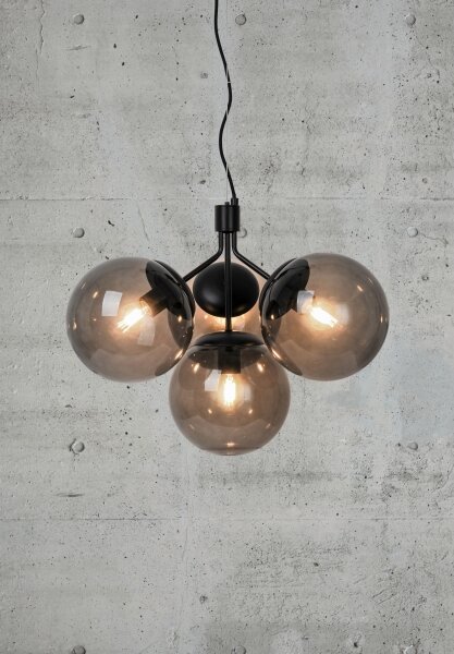 Nordlux - Lampadario a sospensione con filo IVONA 4xE27/28W/230V nero