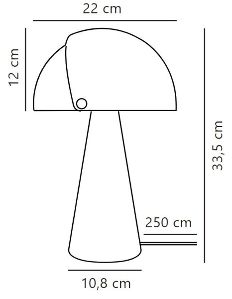 DFTP by Nordlux-Lampada da tavolo con paralume regolabile ALIGN 1xE27/25W/230V bianco