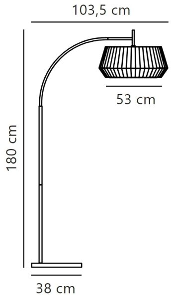 Nordlux - Lampada con piedistallo DICTE 1xE27/60W/230V nero/bianco