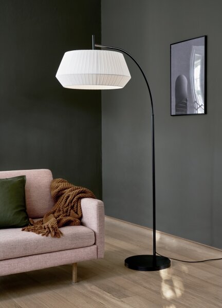 Nordlux - Lampada con piedistallo DICTE 1xE27/60W/230V nero/bianco