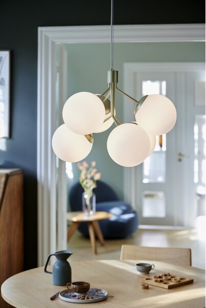 Nordlux - Lampadario a sospensione con filo IVONA 6xE27/28W/230V oro