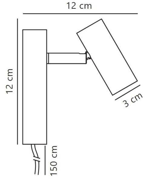 Nordlux - Faretto da parete dimmerabile OMARI LED/3,2W/230V nero