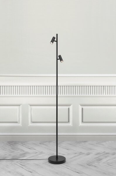 Nordlux - Lampada da terra dimmerabile a LED OMARI 2xLED/3,2W/230V nero