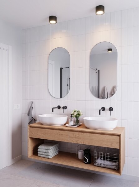 Nordlux - Faretto da bagno LED LANDON LED/6,5W/230V IP44 nero