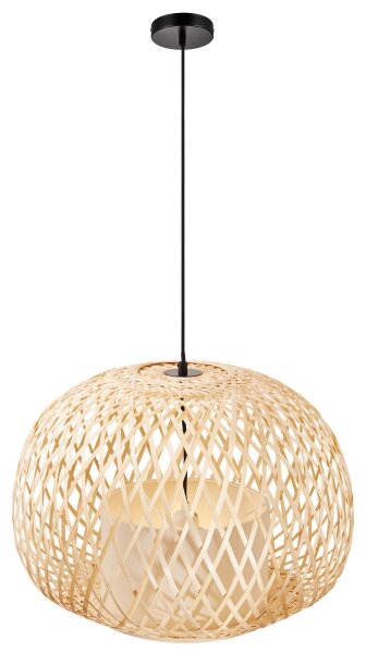 Nordlux - Lampadario a sospensione con filo HISOKA 1xE27/40W/230V nero/bambù