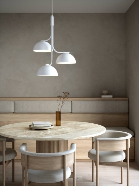 DFTP by Nordlux - Lampadario a sospensione con filo TULLIO 3xE14/25W/230V bianco