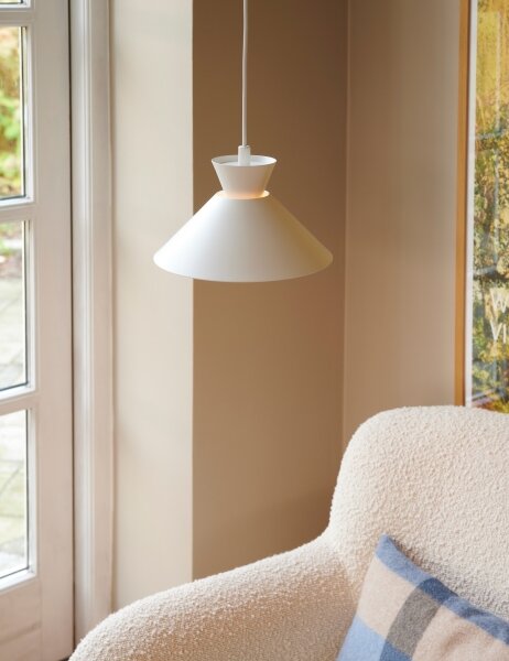 Nordlux - Lampadario a sospensione con filo DIAL 1xE27/40W/230V diametro 25 cm bianco