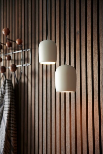 Nordlux - Lampadario a sospensione con filo NOTTI 1xE27/25W/230V grigio