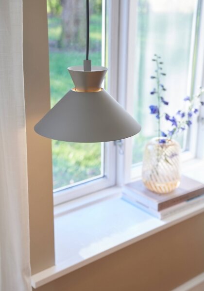 Nordlux - Lampadario a sospensione con filo DIAL 1xE27/40W/230V grigio