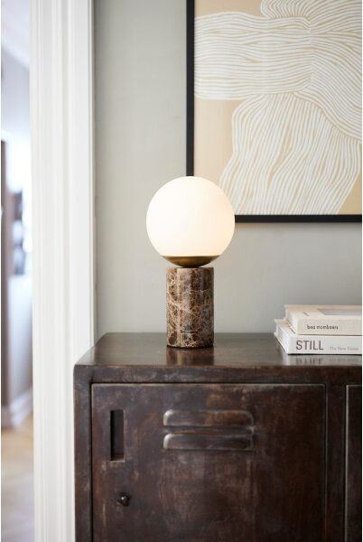 Nordlux - Lampada da tavolo LILLY 1xE14/25W/230V marmo/marrone