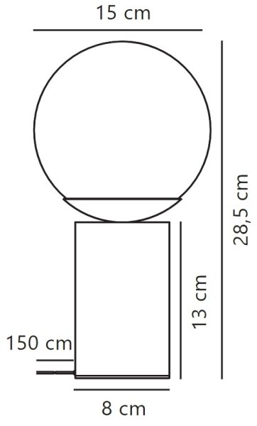 Nordlux - Lampada da tavolo LILLY 1xE14/25W/230V marmo/marrone