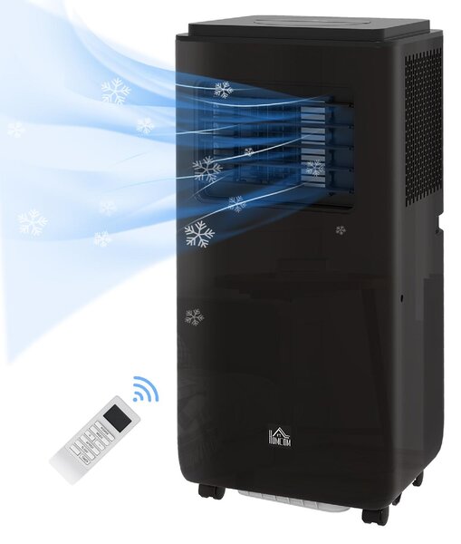 DecHome Condizionatore Portatile 9000 BTU/h Climatizzatore solo Freddo Funzione Deumidificatore con Telecomando e Timer colore Nero - 29Z2BK