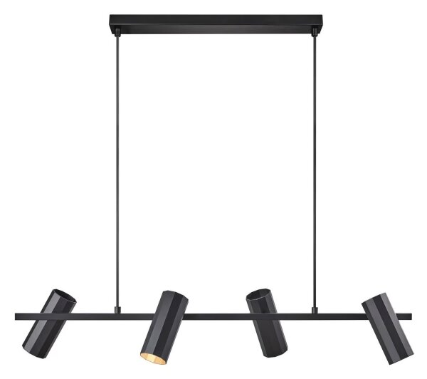 Nordlux - Lampadario a sospensione con filo ALANIS 4xGU10/15W/230V nero
