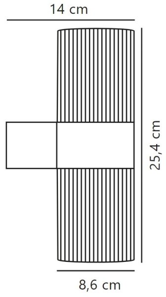Nordlux - Applique da esterno KYKLOP 2xGU10/25W/230V IP54 nero