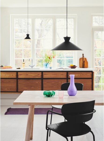 Nordlux - Lampadario a sospensione con filo DIAL 1xE27/40W/230V diametro 45 cm nero