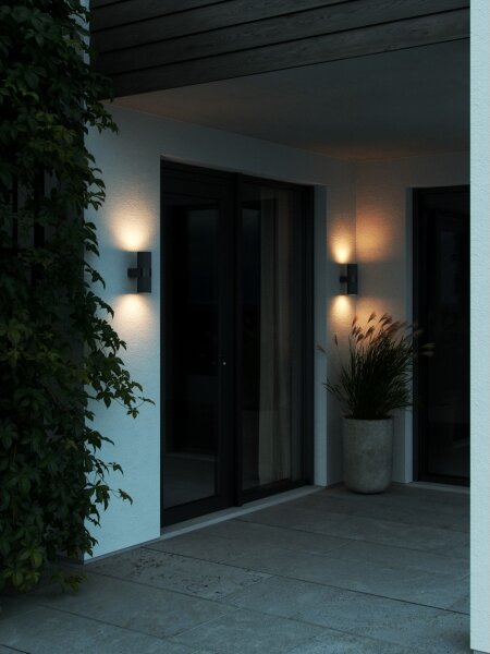 Nordlux - Applique da esterno KYKLOP 2xGU10/25W/230V IP54 nero