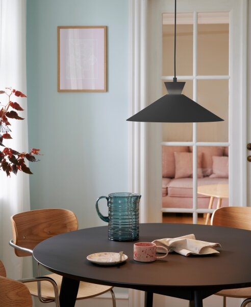 Nordlux - Lampadario a sospensione con filo DIAL 1xE27/40W/230V diametro 45 cm nero