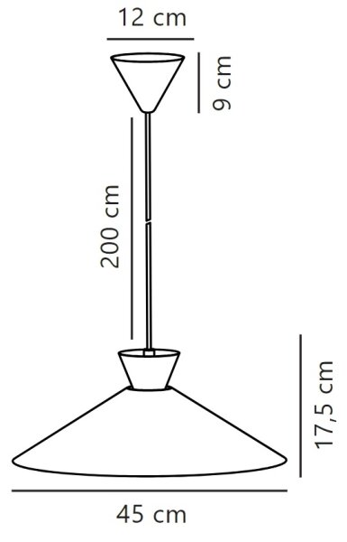 Nordlux - Lampadario a sospensione con filo DIAL 1xE27/40W/230V diametro 45 cm nero