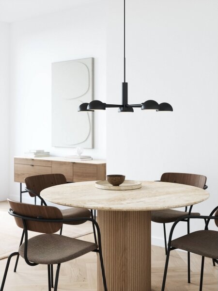 DFTP by Nordlux - Lampadario a sospensione con filo NOMI 5xE14/8W/230V nero