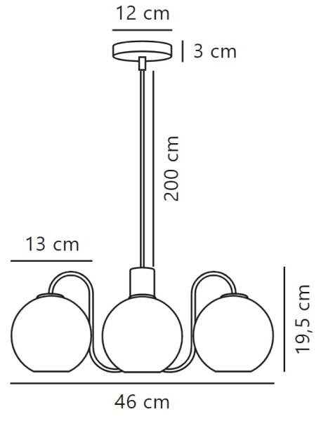 Nordlux - Lampadario a sospensione con filo FRANCA 4xE14/40W/230V