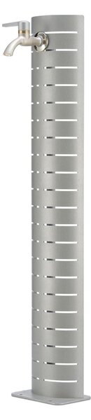Fontana da Giardino in Acciaio COR-TEN design Innovativo Belfer Dimensioni 17x21xh 89 cm - peso 7,0 kg design tagliato , colore Alluminio