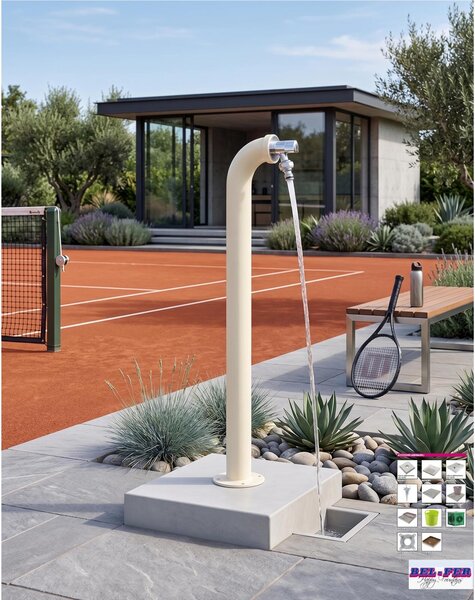 Fontana da Giardino a colonna forma di Periscopio Design Moderno Belfer Dimensioni 11x18xh 80 cm - peso 3,2 kg design , colore Avorio