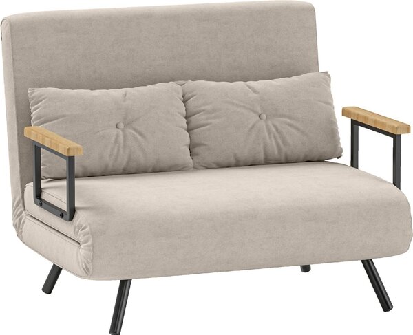 DecHome Divano Letto Clic-Clac 4 in 1 2 Posti Tessuto Effetto Velluto Schienale Reclinabile Imbottitura Spessa Ideale per Soggiorno e Camera Ospiti