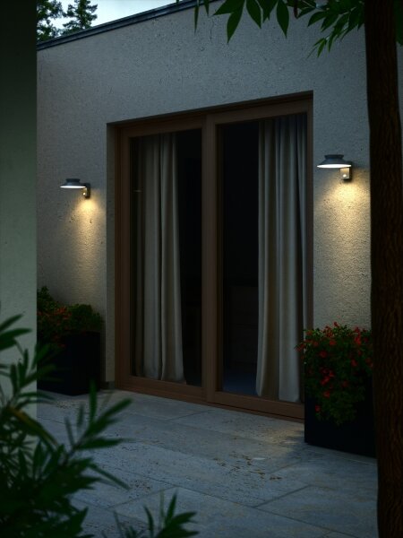 Nordlux - Lampada da parete solare a LED con sensore JUSTINA LED/5W/3,7V IP44