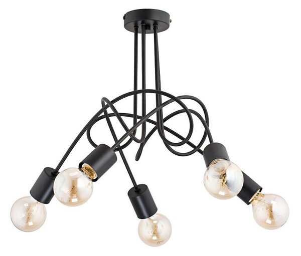Lampadario a plafone TANGO 5xE27/60W/230V nero