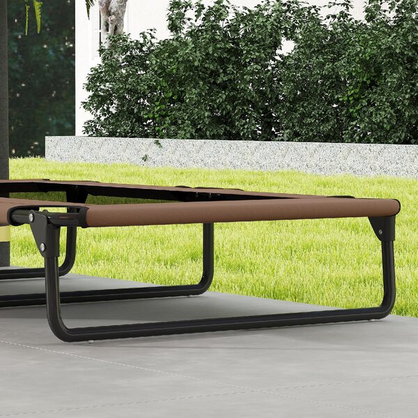AllMyPets Letto per Cani Grandi Pieghevole con Tessuto a Rete da Interno ed Esterno 107x61x20 cm colore Marrone - F892CF