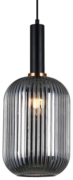 ITALUX PND-5588-1L-BK+SG - Lampadario a cavo ANTIOLA 1xE27/40W/230V nero
